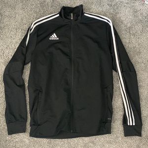 Black Adidas Tracksuit Zip-Up Jacket. Size Large.